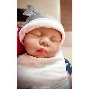 🆕17 inch Full Body Silicone Baby Dolls Boy Sleeping Baby With DOLL Clothes